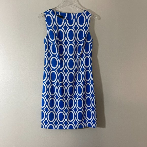 Alyx Dresses & Skirts - ALYX Size 4 Mini Pencil Dress Blue White Stretch